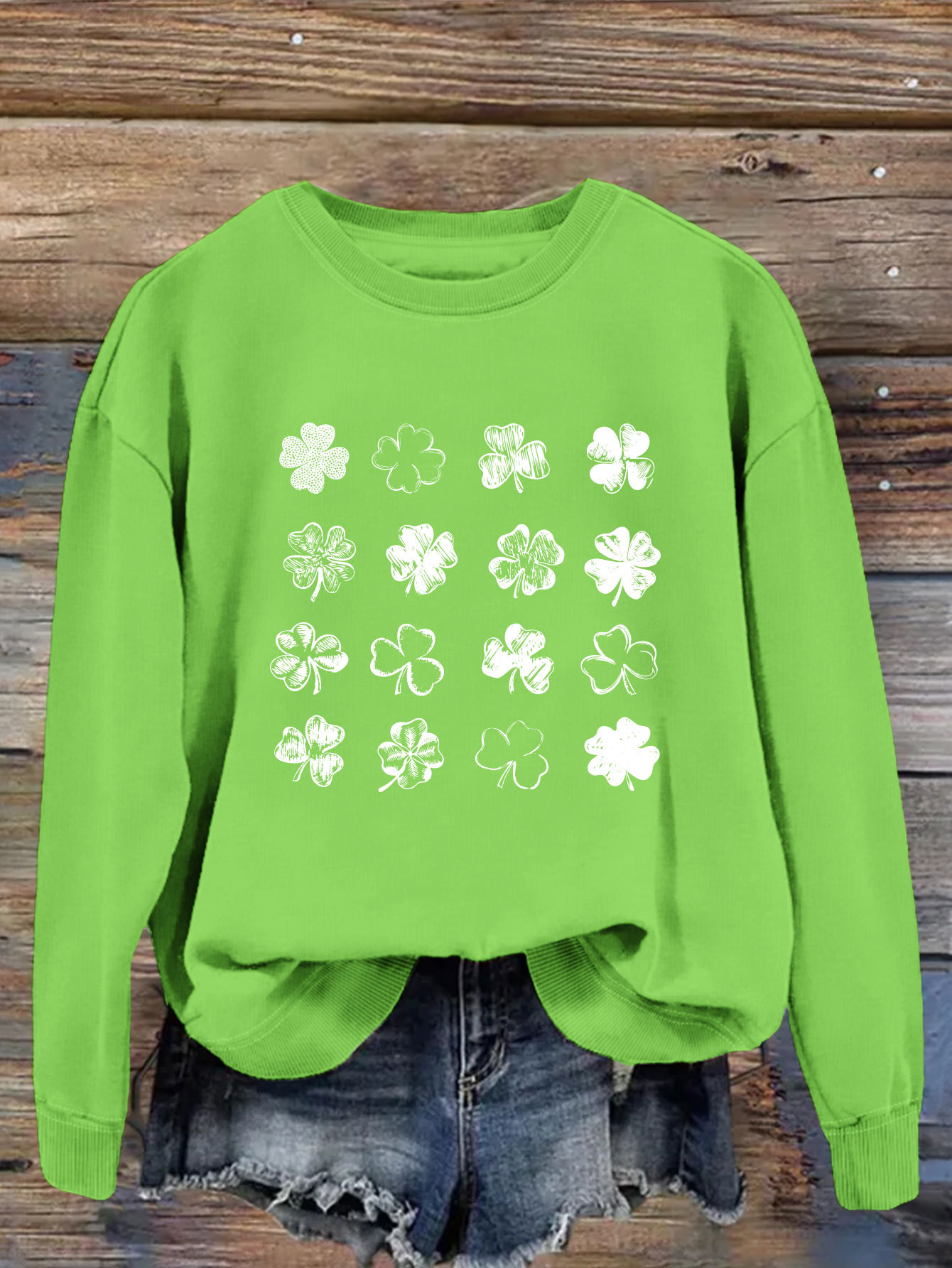 Women's Hoodies Long Sleeve Casual Streetwear Shamrock display picture 38