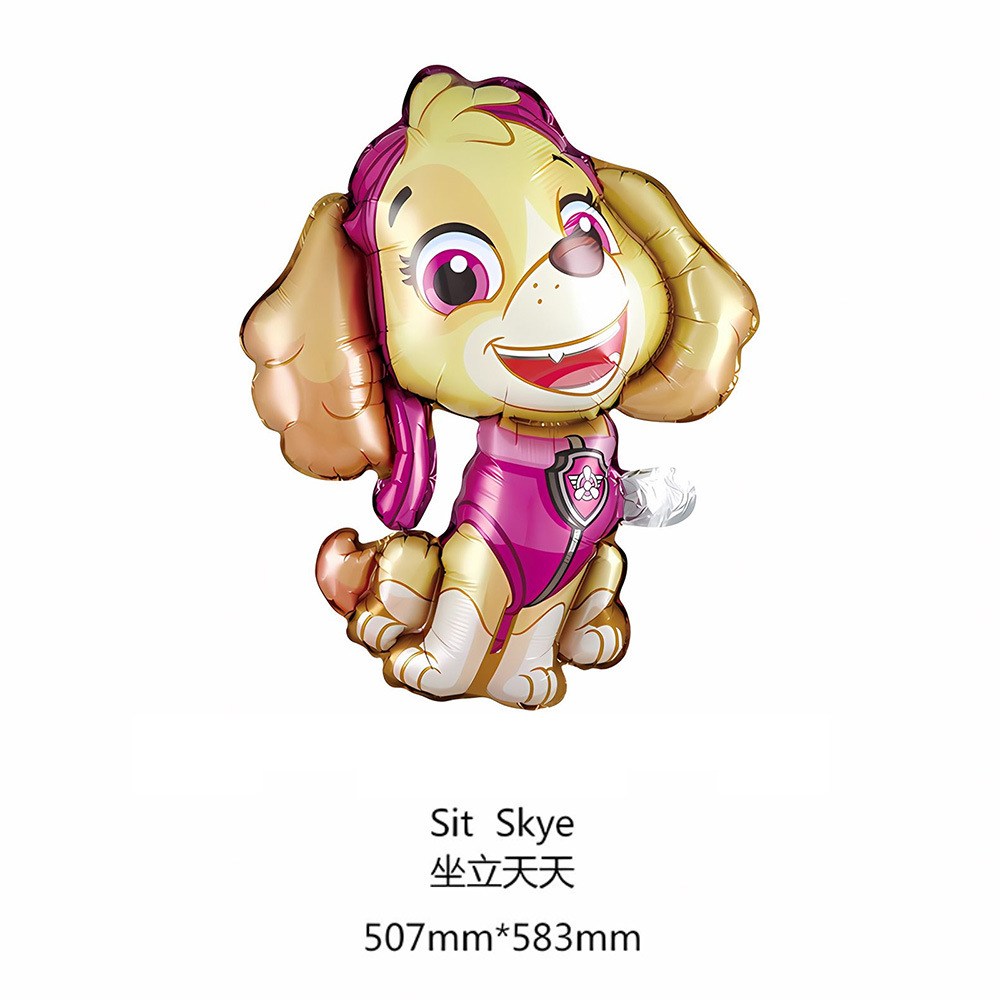 Dibujos Animados wangwang equipo perro película de aluminio niños bebé globo cumpleaños tema escena fiesta decoración papel de aluminio