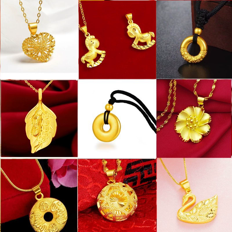 Вьетнамские песочные золотые женские мульти-стили ожерелья бабочки ключицы цепи медные позолоченные благословения подвески цветы глянцовые ожерелья