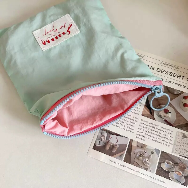 Macaron Storage Bag, Cosmetic Bag, Travel Portable Storage Pouch, Storage Bag, Coin Purse, Miscellaneous Bag, Color-Blocking Design