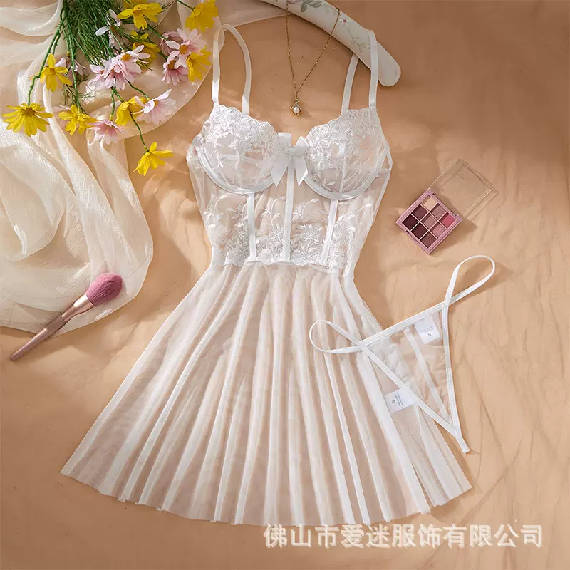 YSexy lingerie women's mesh nightgown 性感女士网纱睡裙25045