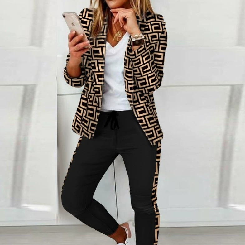 Wish Amazon Independent Station новый повседневный модный набор маленький костюм женский костюм