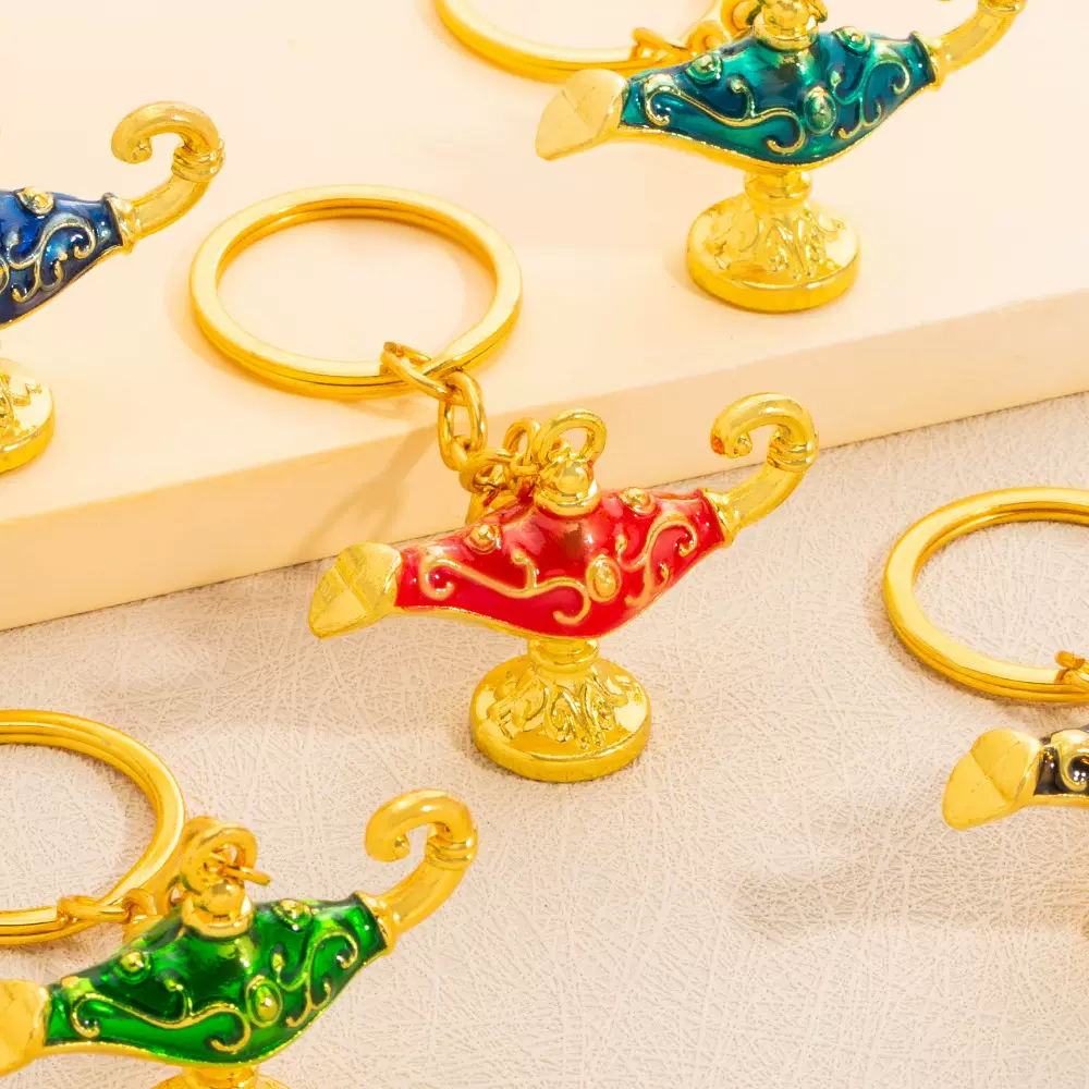 厂家批发金属配饰 小号阿拉丁神灯 滴油钥匙扣创意礼品饰品