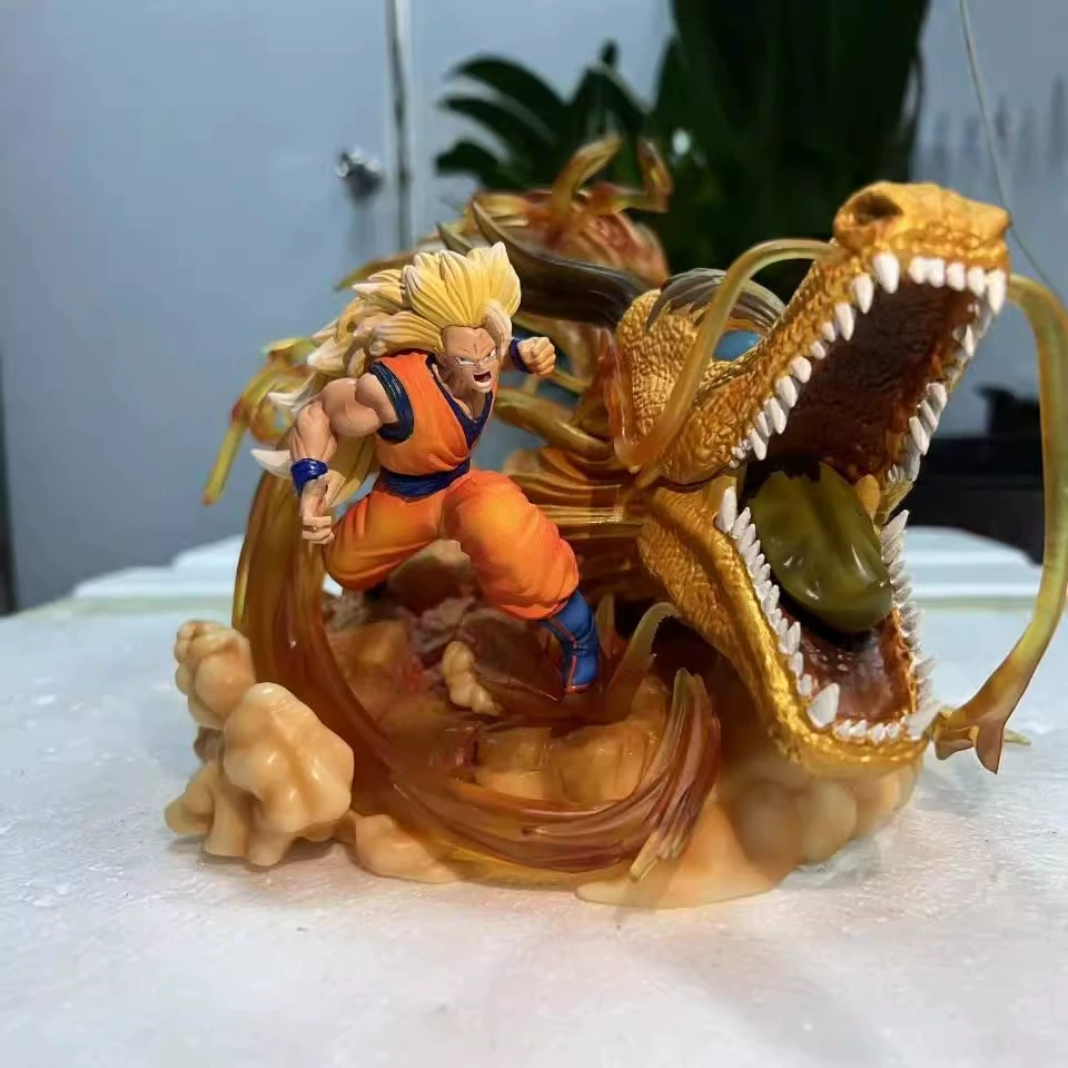 Dragon Ball LS Dragon Fist Super 3 Goku Dragon Fist Explosion Сцена Статуя Модель Украшения Оптовые Подарки