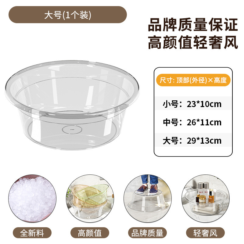 盆子脸盆大号加厚透明塑料水盆洗菜洗脸家用洗衣洗脚小号婴儿儿童|undefined