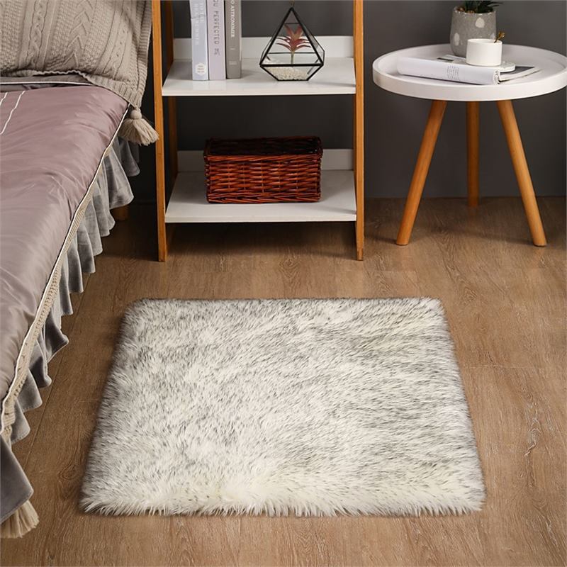 Nordicins sala de estar alfombra dormitorio adornos cama cama habitación de niña mesa de té negro red cama debajo de alfombra de peluche