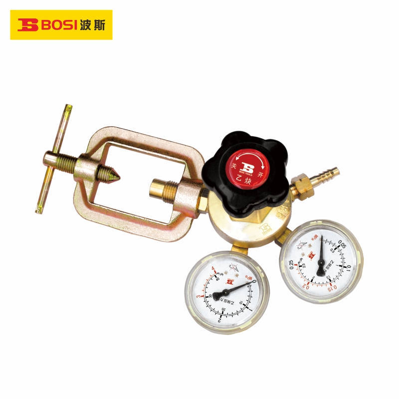 波斯乙炔减压表 乙炔表 压力表钢瓶减压阀焊炬割炬稳压阀黄铜正品