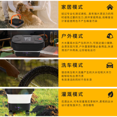 Wireless Car Washing Machine Square Folding Water Tank Large Capacity Mobile Car Washing Artifact New High Power Car Washing Water Gun