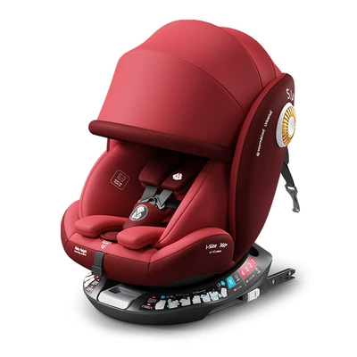 0-4-7-12 years old baby universal – Car child safety seat - passionate-red-hard-interface