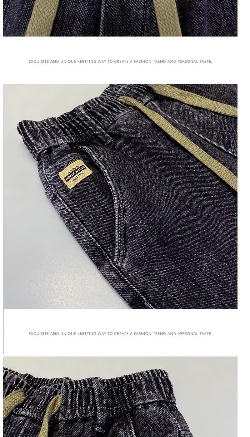 Herren Stretch Jeans Mit Elastischem Bund Und Geradem Schnitt_voghion.com