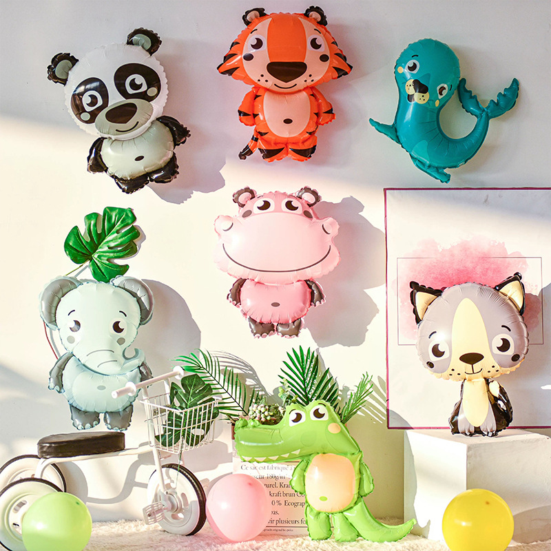 Globos de aluminio con forma de animales para el primer cumpleaños del jardín de infancia (1 de junio) Decoraciones de dibujos animados para la fiesta del Día del Niño Juguetes_voghion.com