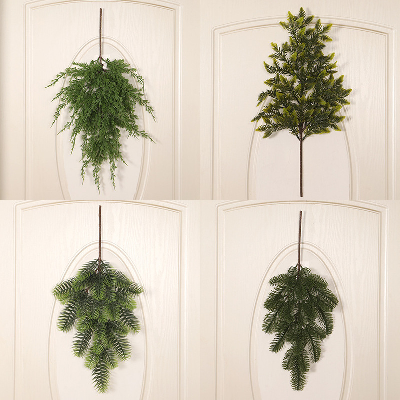 Christmas decorative cuttings PE soft rubber door hanging Christmas holiday decorative table ornaments front door upside down tree Amazon