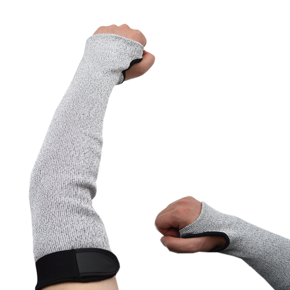 防割防砍护臂5级HPPE防切割袖套 钢丝防身护具玻璃厂魔术贴