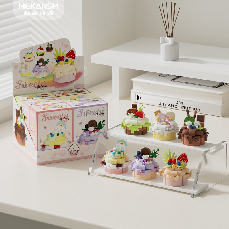 Factory Wholesale Round Cake Building Blocks Micro-Particle Children's Educational Assembly Toy Gift Model Desktop Display Splicing