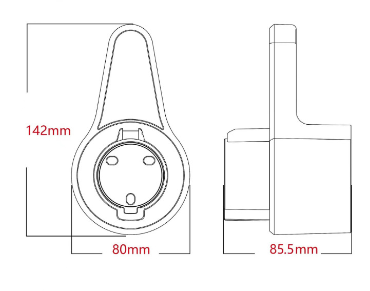 Cross-Border Hot-Selling New Energy Vehicle Parts J1772 Wall-Mounted Charging Box Bracket Charging Gun Cable Hook Rack