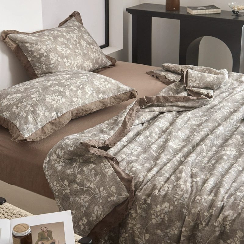 2025 новый хлопковый кружево летнее одеяло аэробное