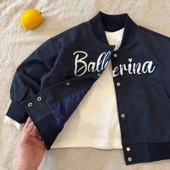 春季儿童女童夹克薄外套新款开衫小童棒球服韩版宝宝字母洋气外套