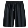 diagonal pocket mesh shorts black