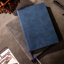 得力3340/3345记事本A5复古羊巴皮软皮面笔记本商务会议记录本