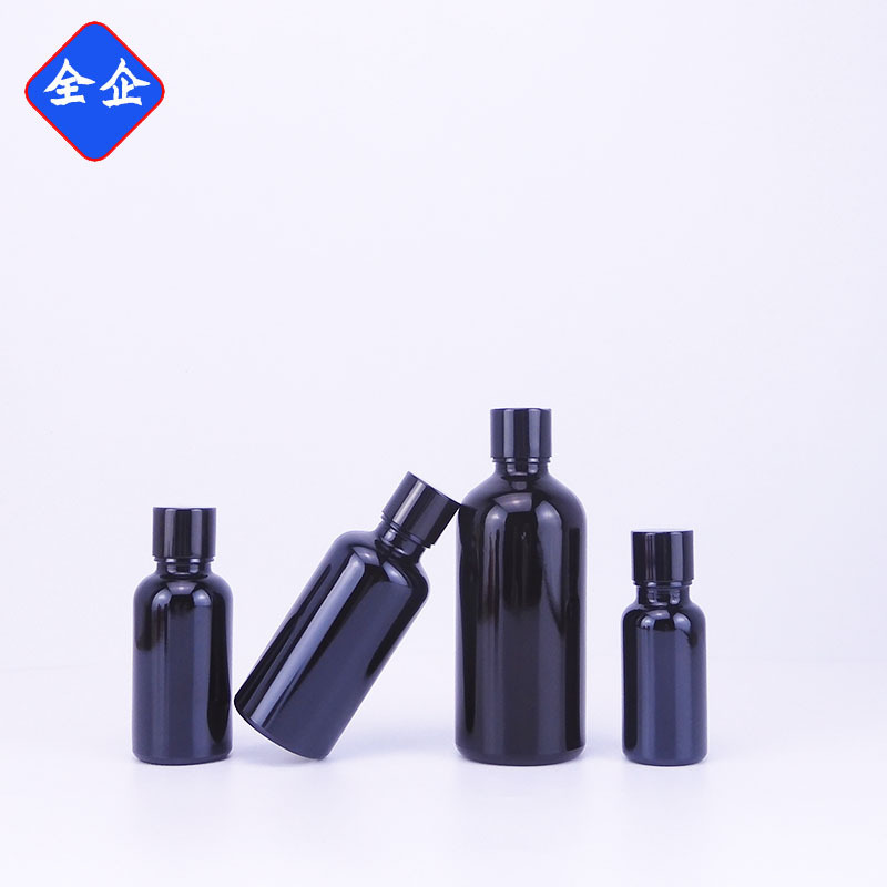 メーカー在庫 30ml ガラス分注ボトル エッセンス液体ボトル 化粧品包装材 黒エッセンシャルオイルボトル|undefined