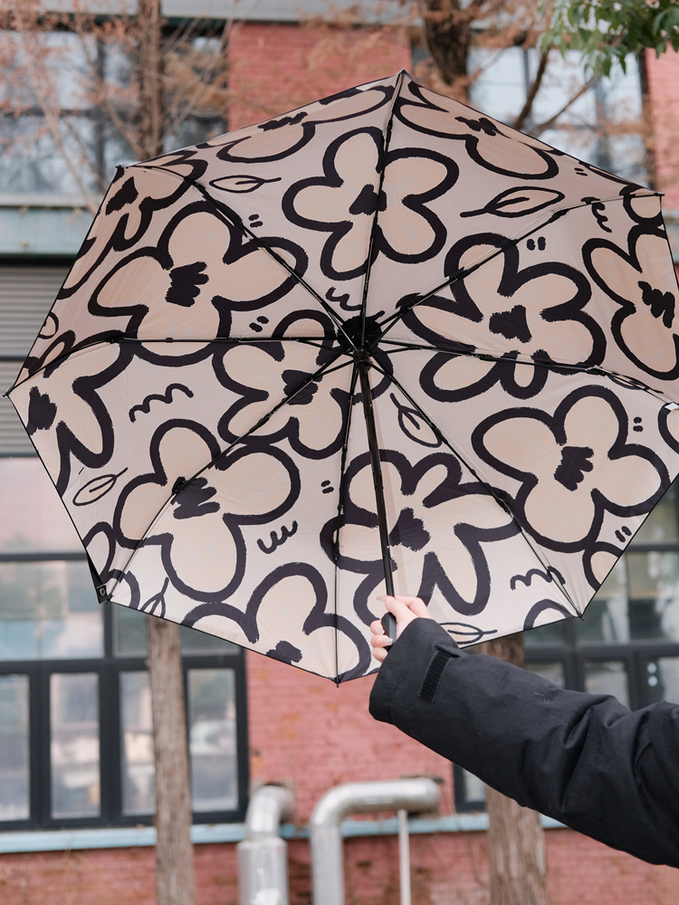 All Seasons Season Casual Flower Bumping Cloth Fiber Iron Umbrella