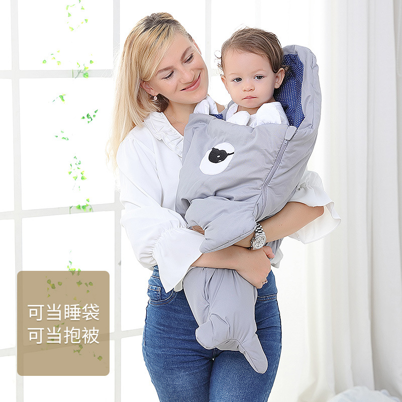 婴儿推车保暖脚套宝宝防踢被抱被冬季户外遛娃车防风脚罩鲨鱼睡袋