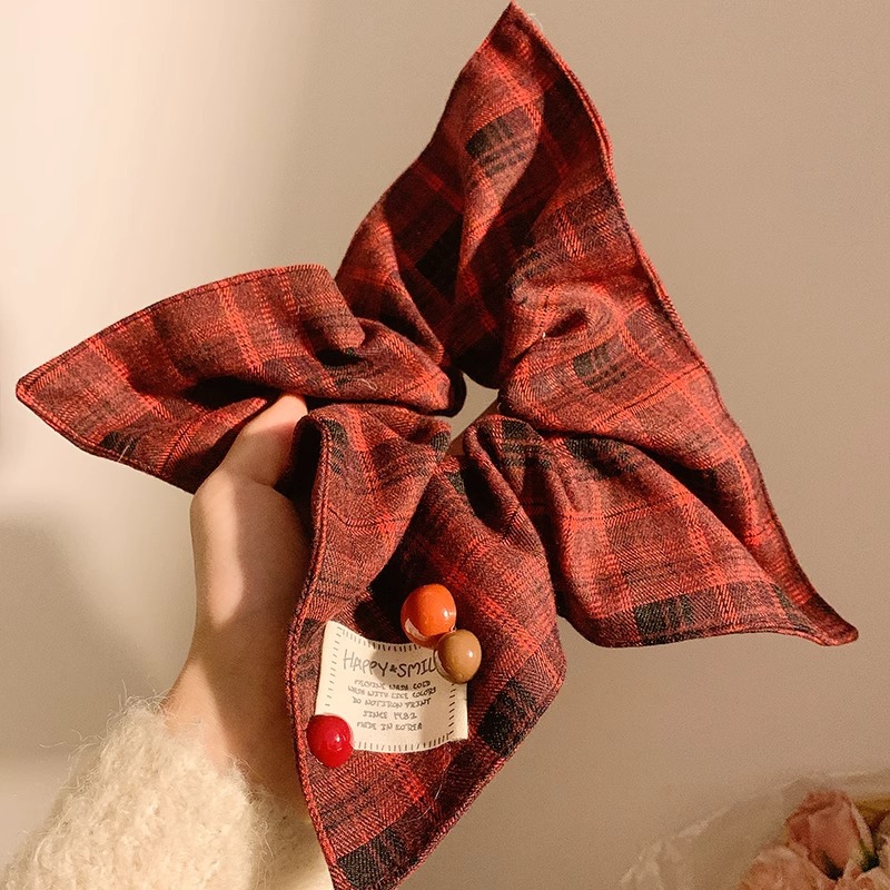 Encaje retro francés, diadema de intestino grueso, mujer 2025, nuevo estilo, cuerda para el cabello, banda de goma, lazo, dulce cuerda para el cabello, accesorios para el cabello