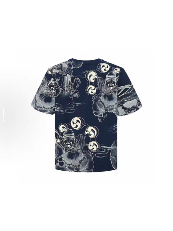ins Leigong 新しいトレンディなメンズトレンディなブランド夏プリントカジュアルラウンドネック半袖トップ人気の Tシャツ半袖|undefined