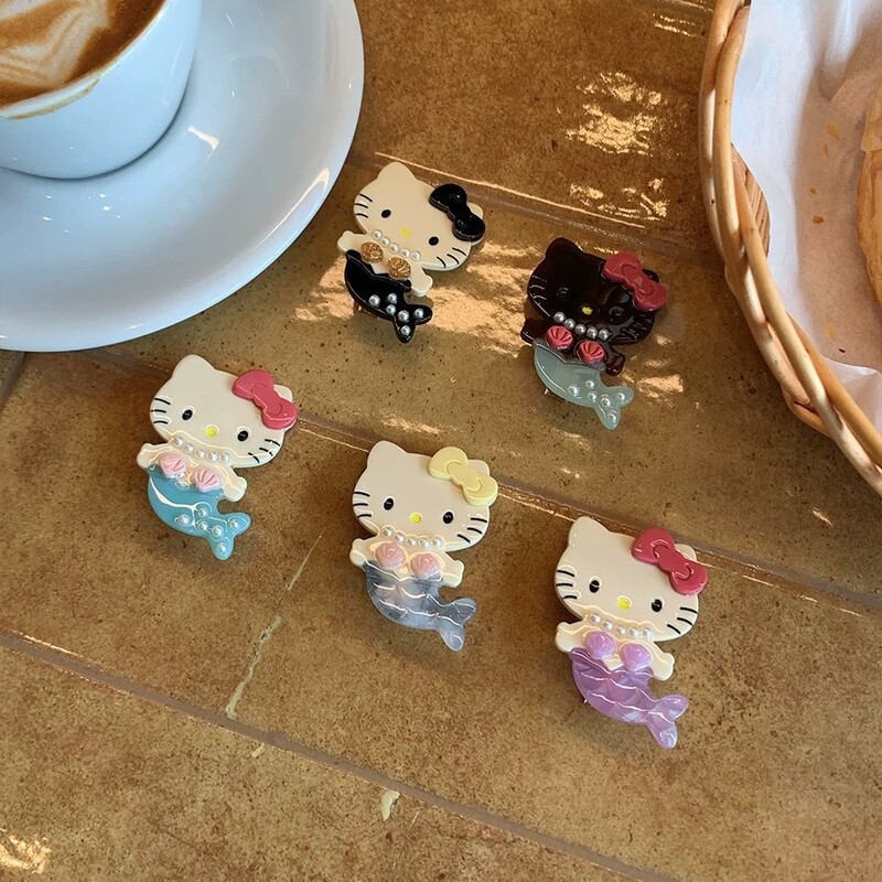 サマーマーメイド KT アセテートヘアピン前髪カモノハシクリップ壊れたヘアピンパールホリデースタイルハイエンド多用途|undefined