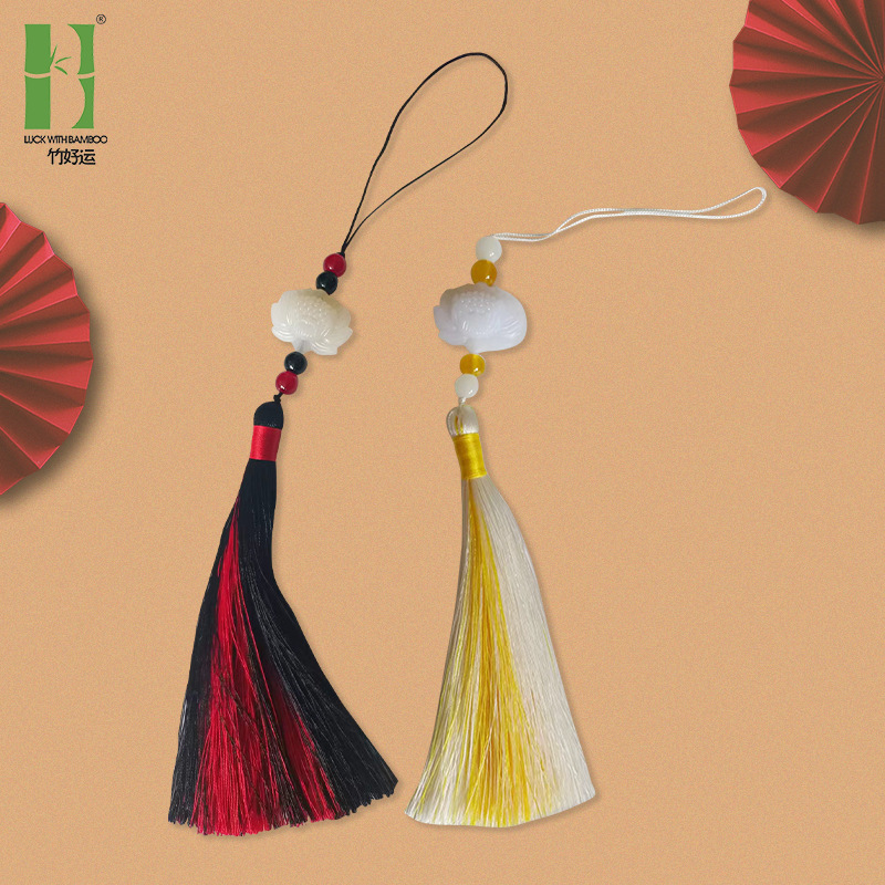 Adornos borla estilo chino antiguo traje hanfu prensa tapeta ventilador colgante borla adornos hanfu accesorios de joyería gran cantidad congyu