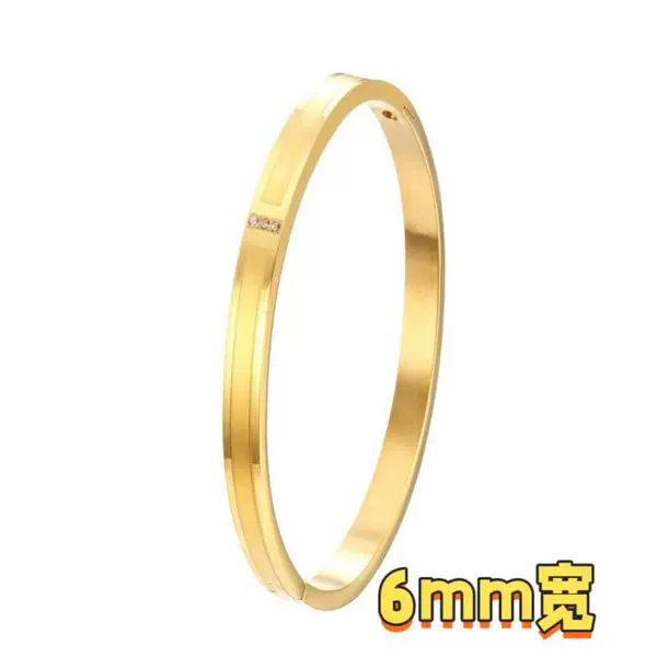 40-a-7 three drill gold 6mm bracelets
