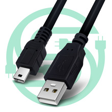 USB线厂家 MINI USB线 1.5米 迷你USB线 USBT口线 全铜线芯 黑色