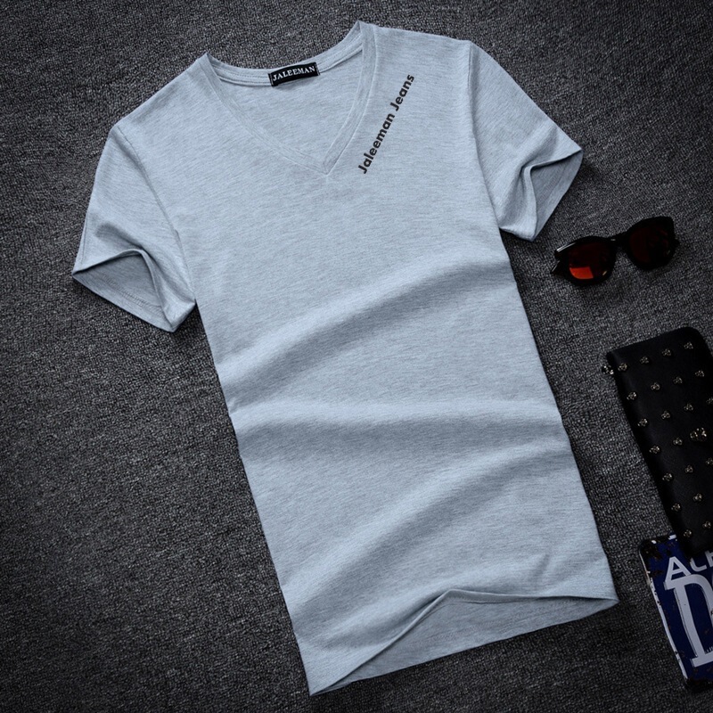 Men's short-sleeved T-shirt T-shirt summer V-neck short-sleeved T-shirt bottoming shirt tide slim casual short-sleeved T-shirt a generation of hair