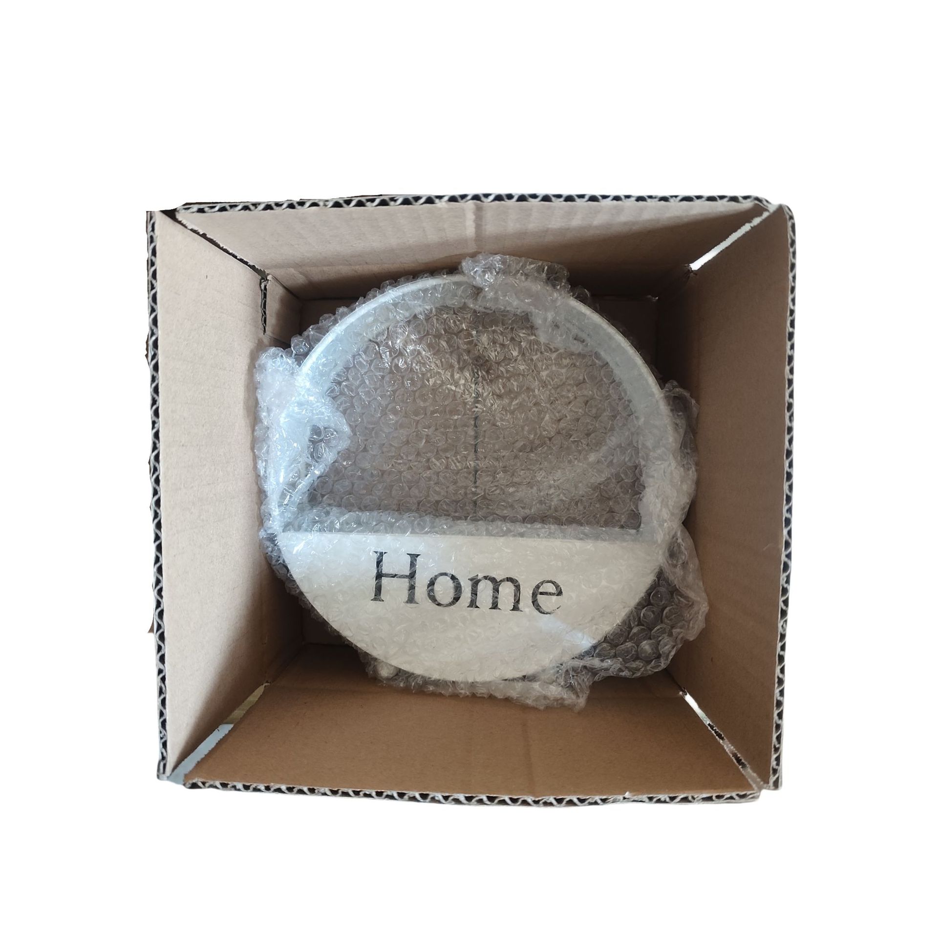 Blanco + bolsas de burbujas independientes + envases de cartón