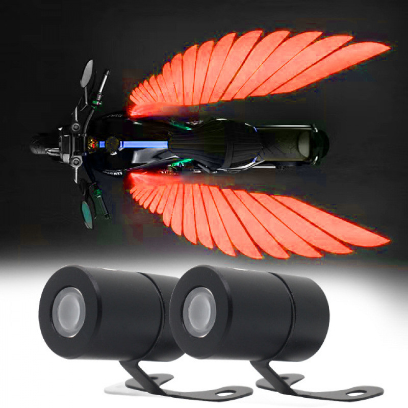 Nuevo colorido motocicleta lámpara de suelo ángel ala luz de bienvenida lámpara de proyección lámpara de alfombra image 10