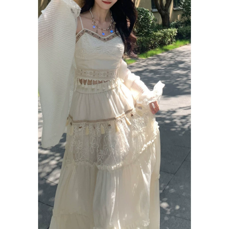 Богемский национальный бахрома камзол жилет солнцезащитный кардиган из трех частей