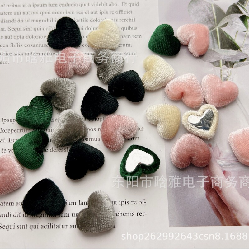 Autumn and winter Korean velvet love cloth buckle diy earrings headdress accessories manufacturers sell