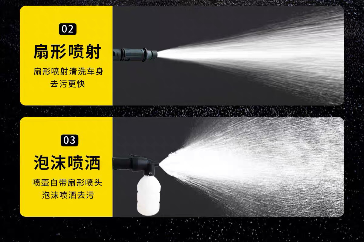Small yellow car ultra-high pressure car washing machine 220V water gun high-power home commercial cleaning machine portable pressurized car washing