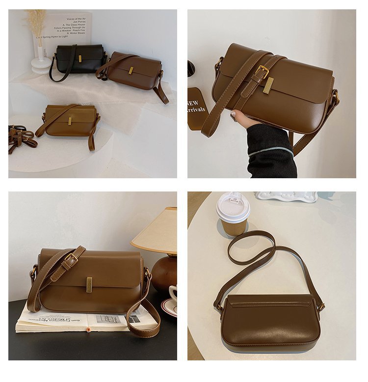 Semplice piccola borsa quadrata per le donne 2023 nuova borsa a tracolla alla moda e alla moda, borsa a tracolla in morbida pelle_voghion.com