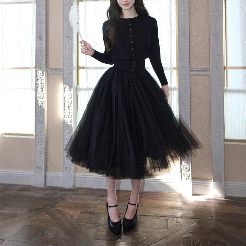 Avenemnt/Wool Long-Sleeved Round Neck Sweater Merino Wool Slim Warm Top Cardigan Women's Autumn