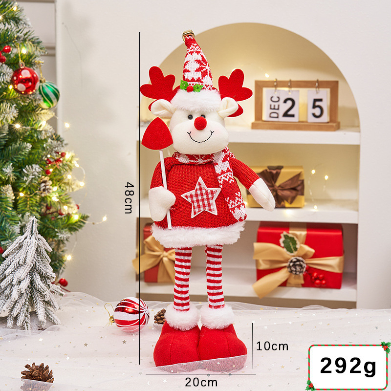 工場直売クリスマス伸縮公仔クリスマス雪花格老人雪だるまヘラジカホテルデパート配置置物|undefined