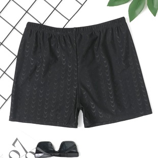 Hot spring swimming trunks new split men's boxer solid color four-corner comfortable men's swimming trunks men's swimwear wholesale