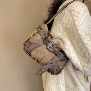Vintage Niche Waste Bag Women's 2025 New Autumn and Winter Popular Commuter Shoulder Underarm Bag Work Hand Bag