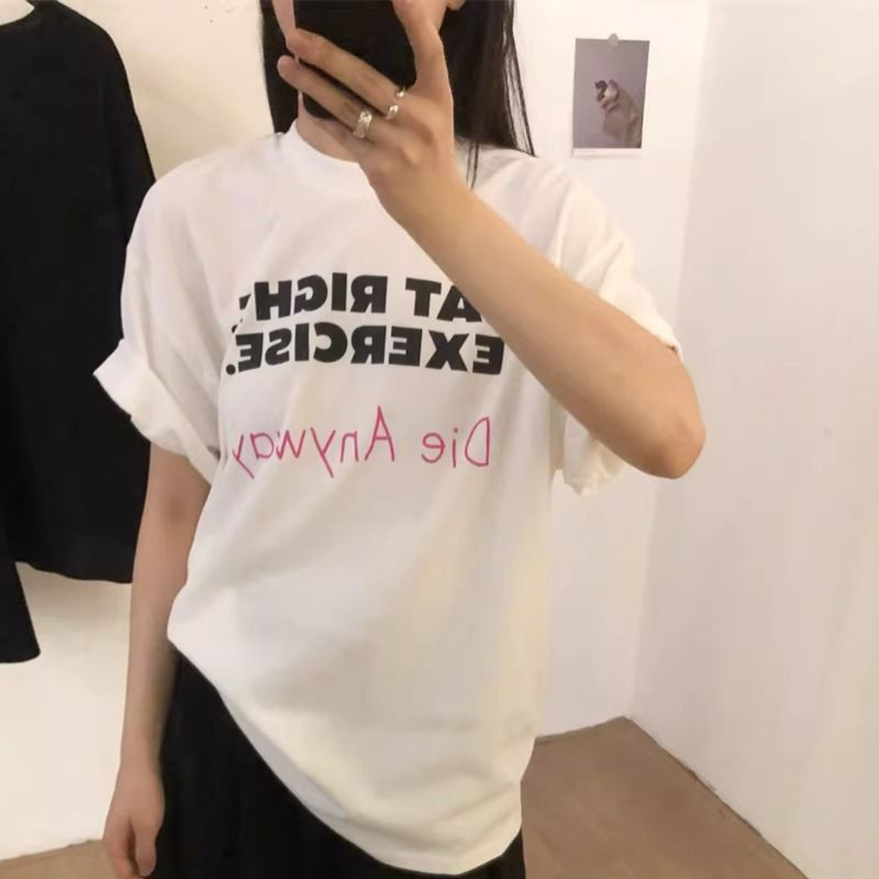 Cross-Border Foreign Trade 2026 Summer Regular Shoulder Pure Cotton Short-Sleeve T-Shirt for Women, Loose Fit, Printed, Plus-Size Women's New Style Top Cross-Border Foreign Trade 2026 Summer Regular Shoulder Pure Cotton Short-Sleeve T-Shirt for Women, Loose Fit, Printed, Plus-Size Women's New Style Top