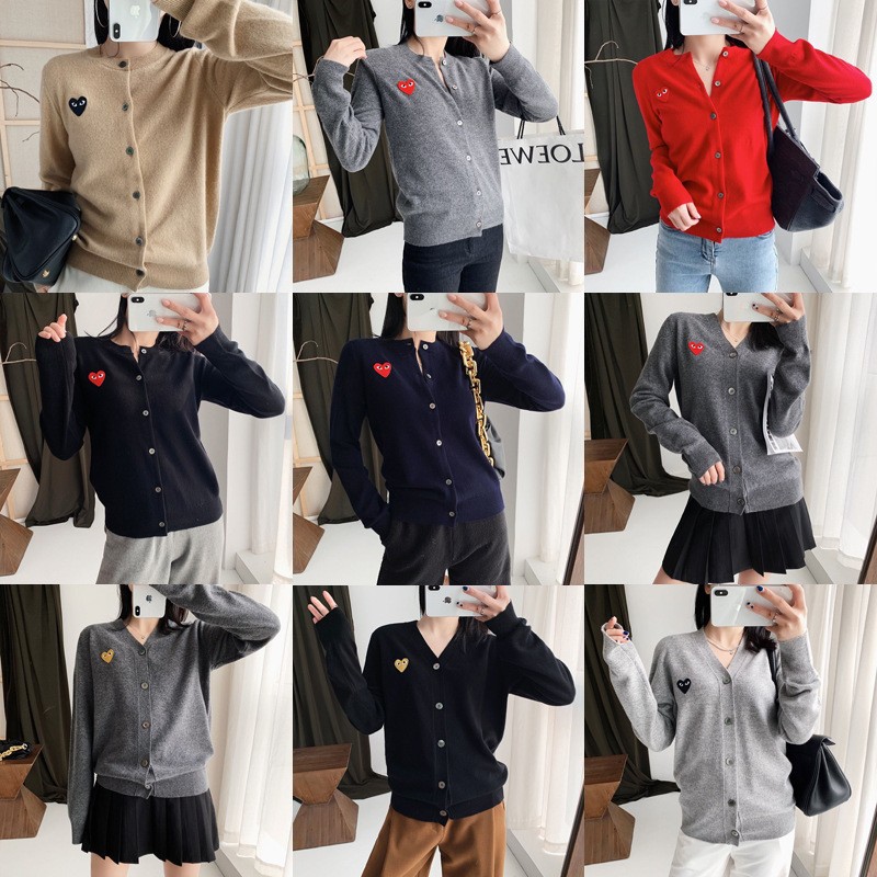 Xiaohongshu's Popular Play Kuanjiubang Heart Wool Knit Cardigan Sweater for Couples, British Style