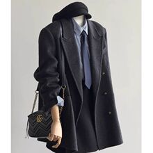 短款新款呢子大衣秋冬季毛呢西装小个子韩版气质毛呢外套