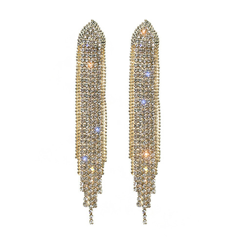 European and American fashion high-end quality earrings earrings long tassel exaggerated ear jewelry  new earrings wholesale