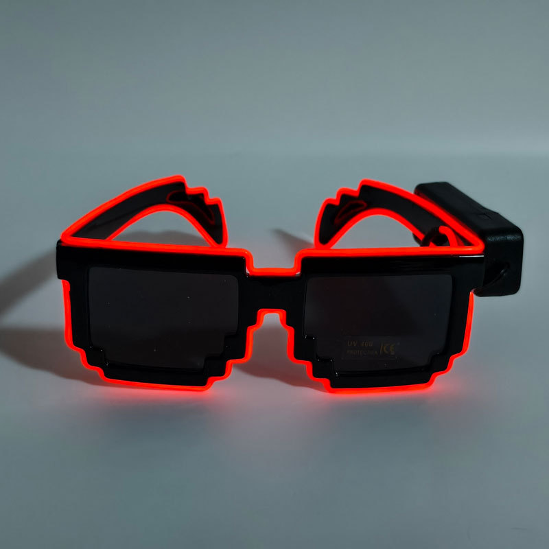 Bar fiesta atmósfera apoyos gafas de sol mosaico LED inalámbrico parpadeo gafas luminosas el gafas bungee