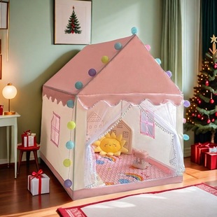 Factory Straight Hair Cross Border Children's Tent Castle Oxford Cloth Play House Boys Girls Indoor Sleep Anti-mosquito Net