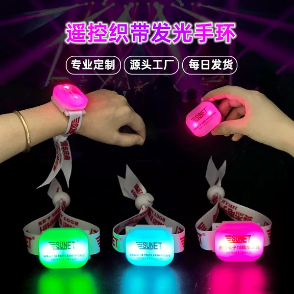 25-Year New Model Central Control Ribbon Light-Up Bracelet Led Concert Cheering Props Customizable Logo Detachable Support Model